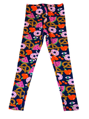 Rockets of Awesome girls snack print leggings 7
