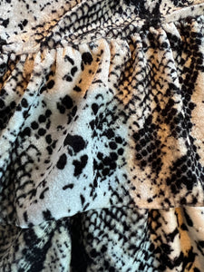Cheryl Creations Kids girls velvet snake print ruffle skirt L(14)