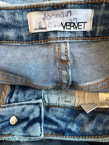Vervet Denim women’s Moondust dip dye bleached cutoff jean shorts S(JR 3) NWT(see details)