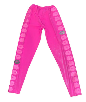 Hope Jeans girls sparkly lips leggings 10