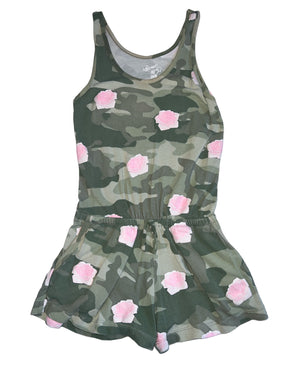 Flowers By Zoe girls camouflage rose romper 4