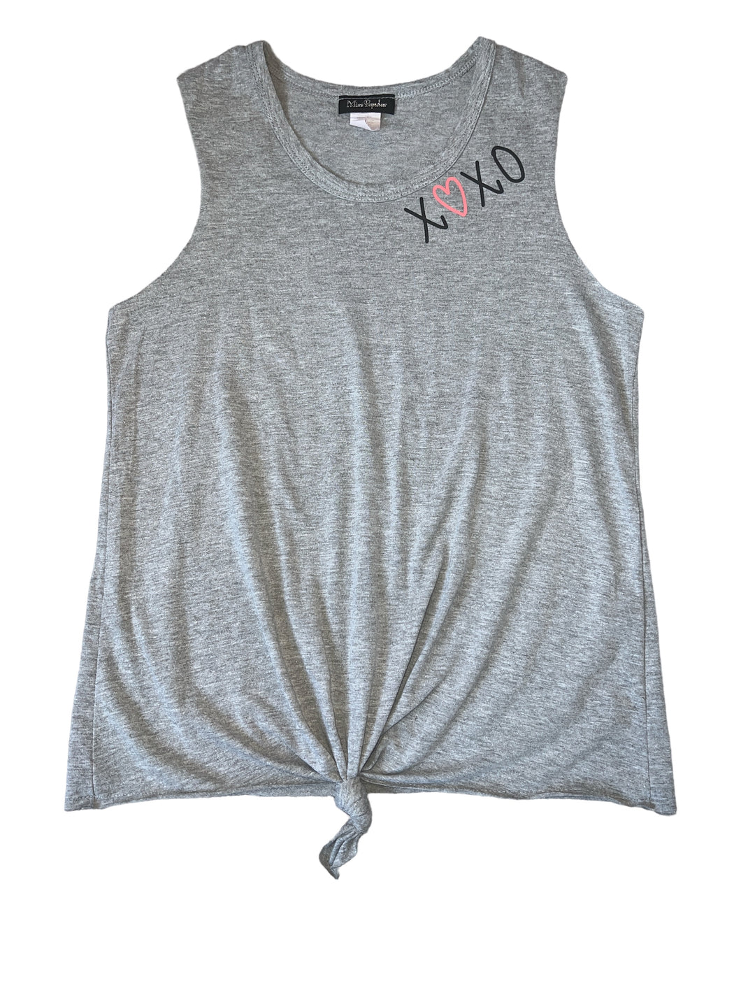 Miss Popular women’s knotted XOXO tank top junior S