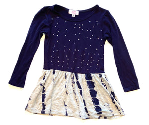 Sofi toddler girls rhinestone tie dye tunic/dress 3T