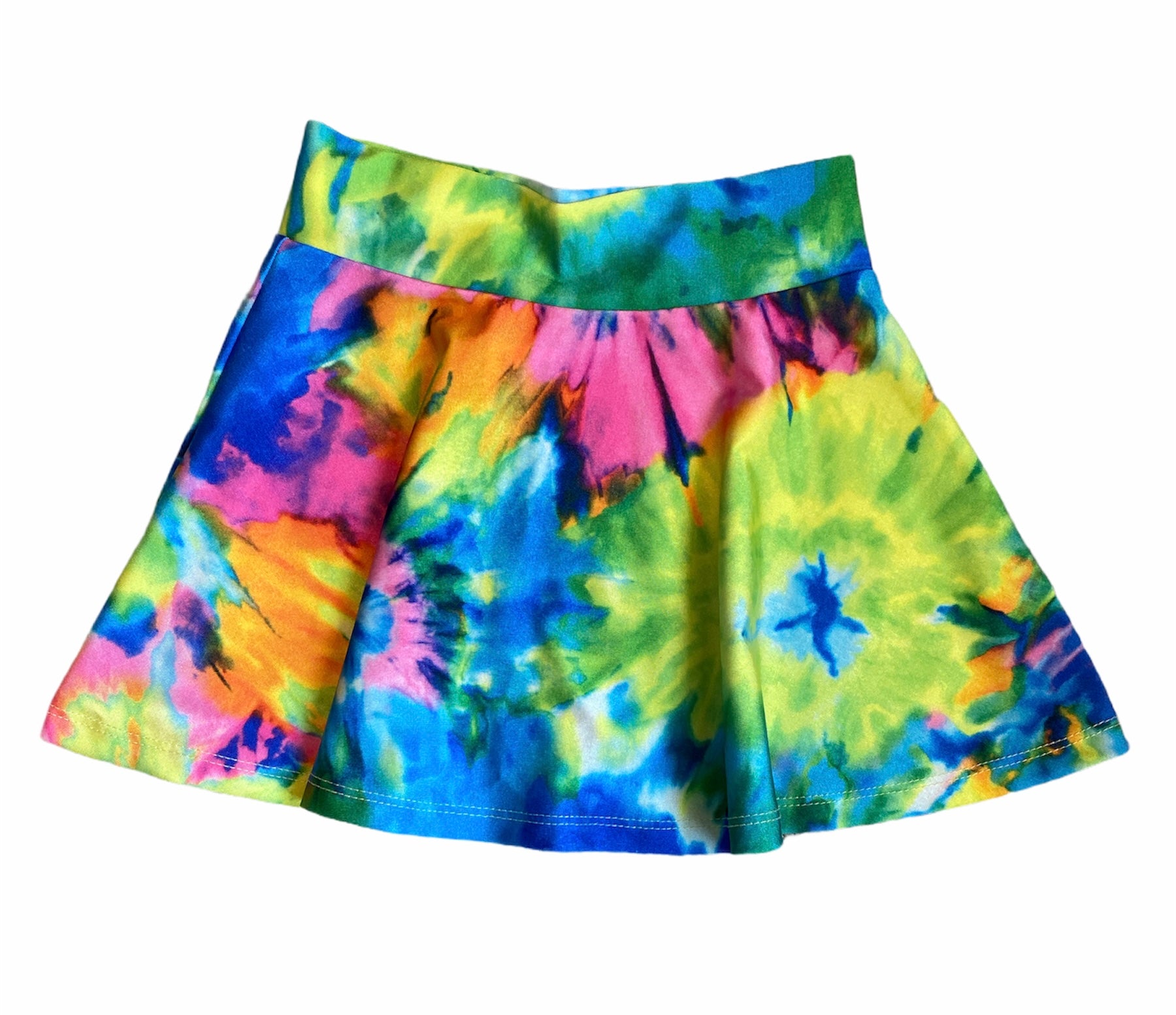 Tie dye shop skirt neon