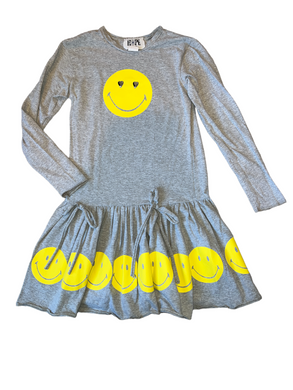 Hope Jeans girls long sleeve happy faces dress 10