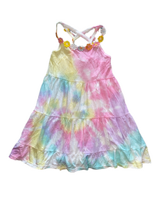 Haven Girl toddler tie dye embroidered flower sundress 3T