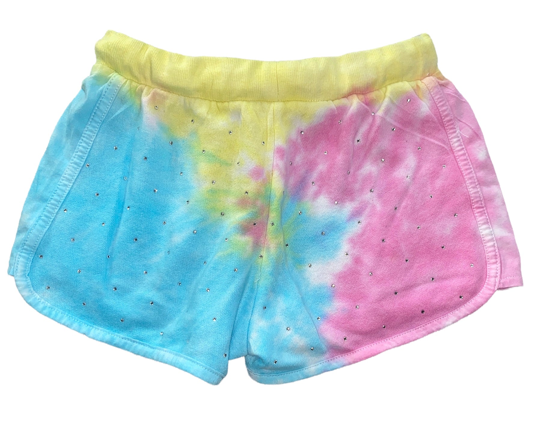 Katie J NYC girls pastel tie dye rhinestone shorts L(12)