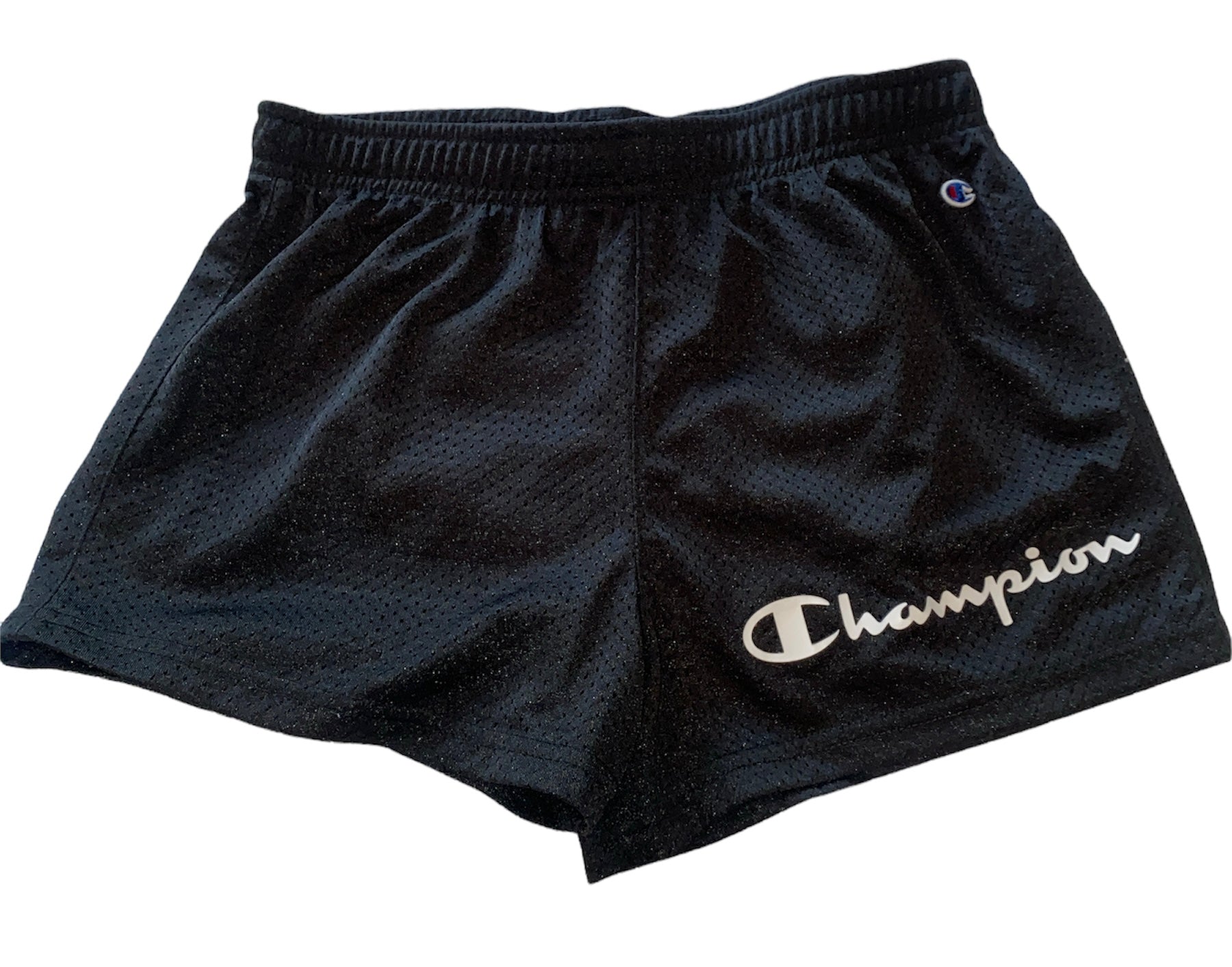 中古　黒　M WIND AND SEA × Champion SHORTS Amazon.com: Champion Boy's Vertical Script Mesh Shorts (Big