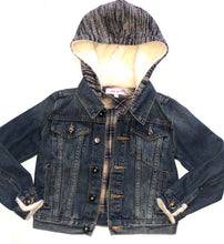 Play Six girls denim sherpa lined hooded jean jacket 5