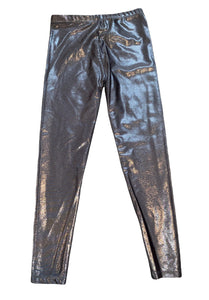 Hope Jeans girls gunmetal sparkle leggings 10