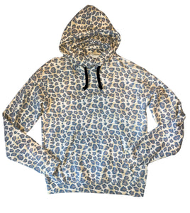 Katie J NYC juniors leopard print pullover hoodie sweatshirt with mask JS NEW