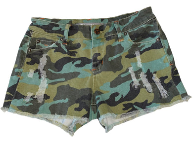 Tractr girls distressed camouflage cutoff jean shorts 10