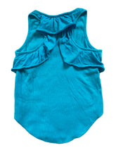 Chaser Brand girls turquoise ruffle back ribbed tank 4