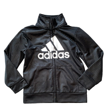 Adidas boys tonal stripe zip up logo track jacket 4T