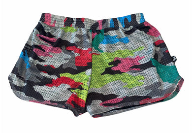 Terez big girls camouflage mesh layered shorts L(14)