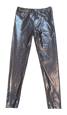 Hope Jeans girls gunmetal silver sparkle leggings 10