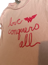 Junk Food girls Love Conquers All Wonder Woman tee shirt S(6-6x)