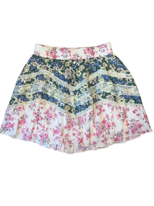 Katie J NYC tween floral lace skirt M NEW