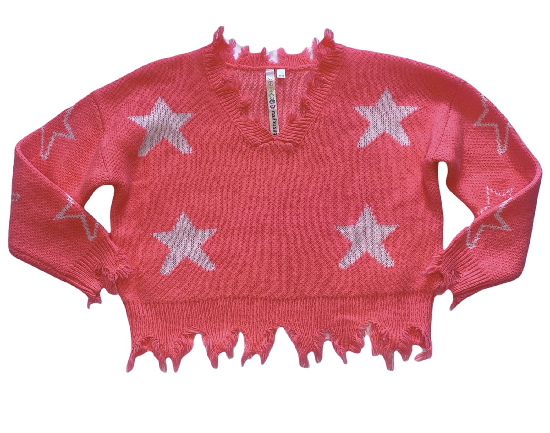 Malibu Sugar Girl's Fuzzy Bomber Jacket