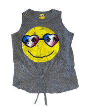So Nikki girls happy face shades graphic knotted tank top 4