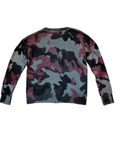 Autumn Cashmere Kids girls camouflage crew neck sweater 14