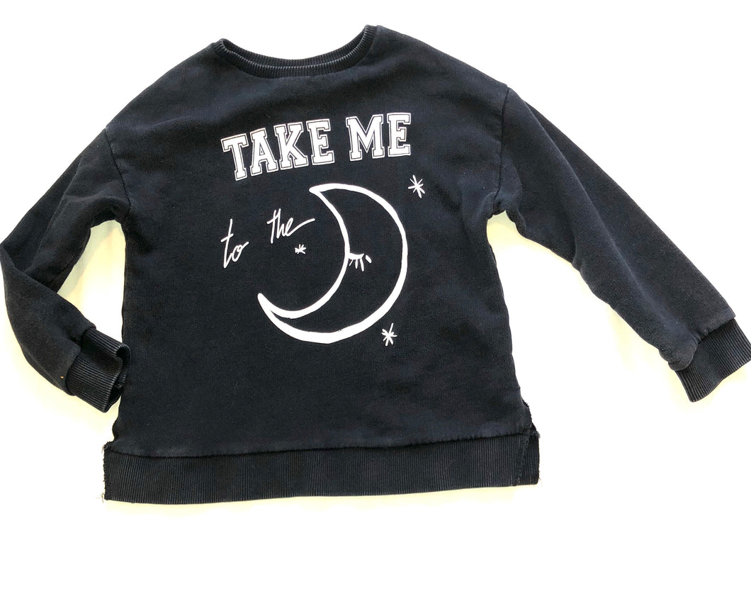 Zara girls Take Me To The Moon sweatshirt 6
