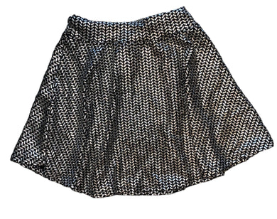 Random Hearts girls herringbone lurex swing skirt 6x