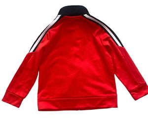 Adidas toddler boys red classic zip up track jacket 3T