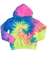 Dreamsicle girls neon tie dye pullover hoodie sweatshirt S(6-6x)
