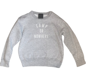 Knowlita kids unisex Camp Or Nowhere pullover sweatshirt 5-6