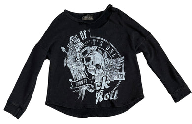 Chic 2 Chic girls Rock and Roll cutout sweatshirt S(7-8)