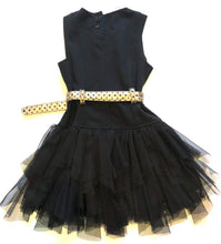 Biscotti girls faux leather panel belted party dress 4