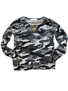 Vintage Havana women s rhinestone camouflage sweatshirt M