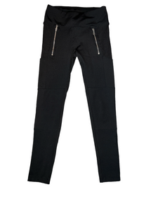 Justice CXJ girls moto leggings with zippers 8