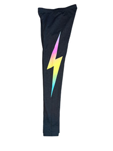 Pixie lane girls simply soft neon lightning bolt leggings 9-10 NEW