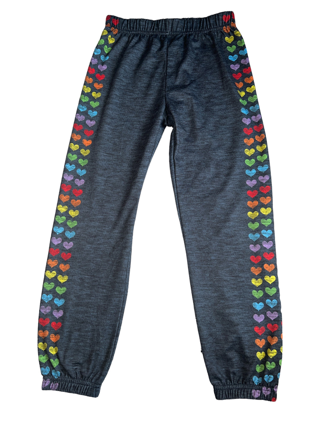 Terez big girls rainbow hearts jogger sweatpants L(14)