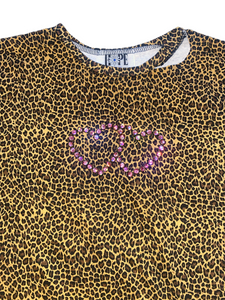 Hope Jeans girls leopard long sleeve rhinestone hearts top 14