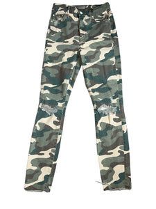 Mother High Waisted Looker Ankle Fray skinny Jeans in See Me Camouflage 25