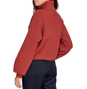 RVCA women’s cropped Citizen balloon sleeve turtleneck sweater S