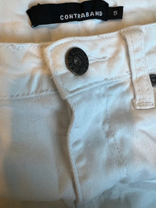 Contraband junior girls ripped cutoff jean shorts white 9