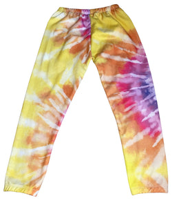 Social Butterfly girls rainbow tie dye jogger sweat pants 10 NEW