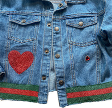 Hope Jeans girls sparkle heart embellished jean jacket 8