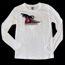 Kavio girls long sleeve rhinestone embellished sneaker top M(10/12)