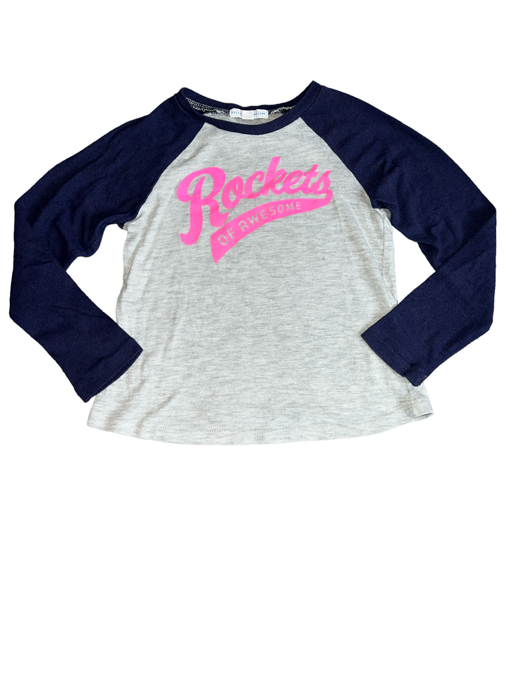 Rockets of Awesome girls knit baseball tee top 4-5