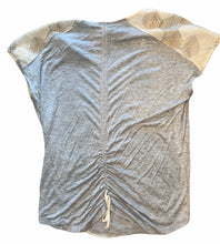 Tiny by Anthropologie women’s metallic embroidered cinched back top XS NEW