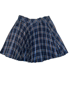 Katie J NYC tween girls pleated plaid mini skirt L(12)