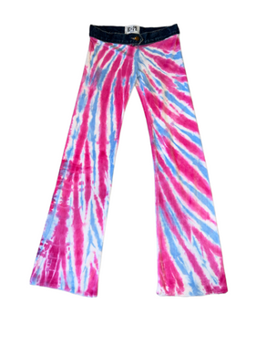 Hope Jeans girls velour tie dye and denim waist bell bottoms L/XL(read measurements)