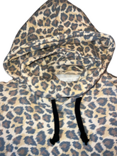 Katie J NYC juniors leopard print pullover hoodie sweatshirt with mask JS NEW