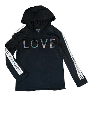 More Than Magic girls LOVE patch pullover hoodie L(10-12)