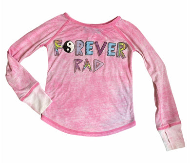 Sparkle By Stoopher toddler girls burnout Forever Rad top with thumb holes 2T
